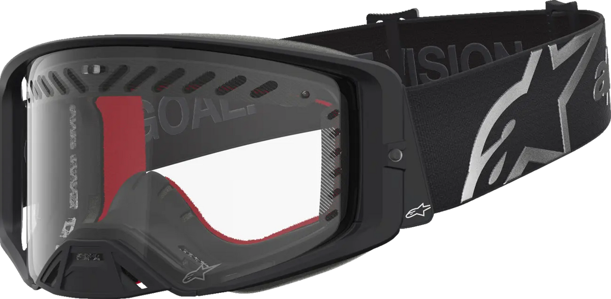 Alpinestars Supertech Dura Air Fluid Goggles Black/Silver/Clear