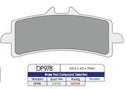 Dp Brakes Standardowe Spiekane Metalowe Klocki Hamulcowe - Przód