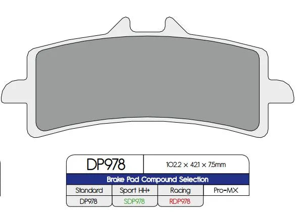 Dp Brakes Standardowe Spiekane Metalowe Klocki Hamulcowe - Przód