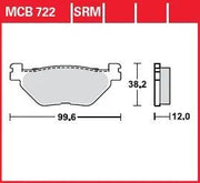 Trw Srm Series Spiekane Klocki Hamulcowe Do Skutera - Tył