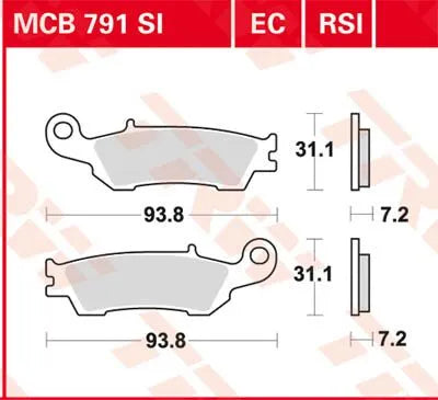 Trw Rsi Series Spiekane Off-road Race Klocki hamulcowe - Przód