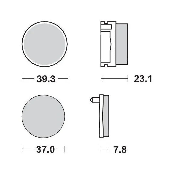 Moto-master Racing Brake Pads Atv - Sintered Metal - Rear