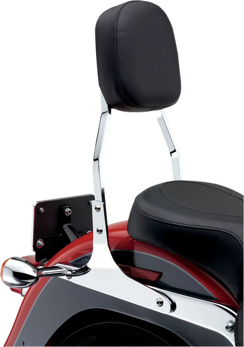Cobra Square Sissy Bar - Chrome Backrest