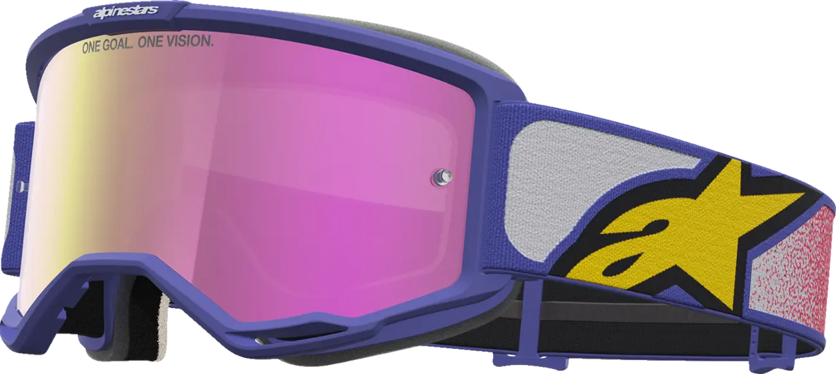 Alpinestars Vision 5 Drag Goggle Red Purple Mirror-Pink