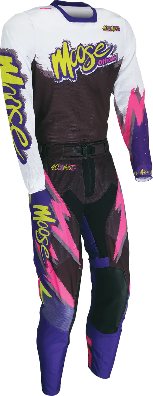 Moose Offroad Soft-Goods Sahara LE Pants White/Black/Purple