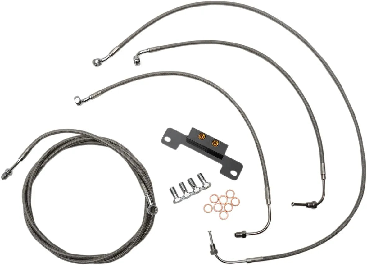 La Choppers Standard Braided Cable/Brake Line Kit for Ape Hangers