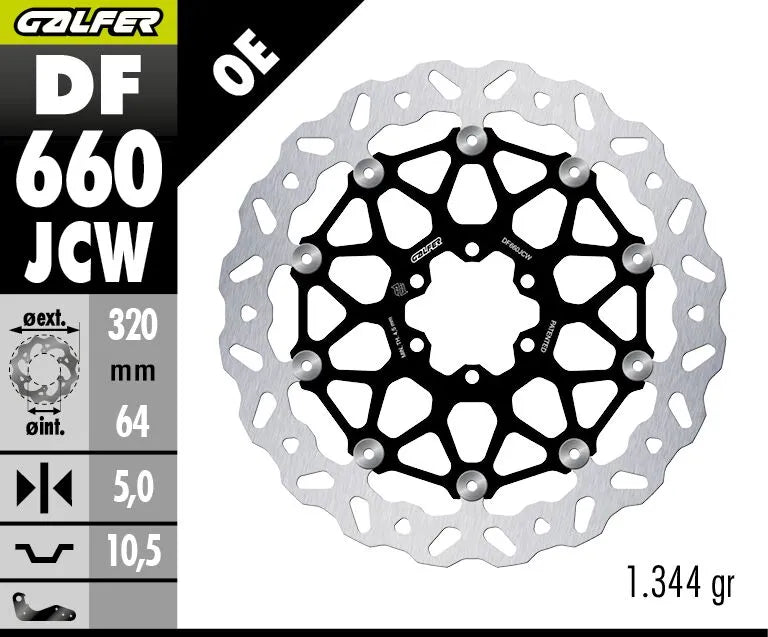 Galfer Floatech Wave Brake Rotor Floatech Road - Front