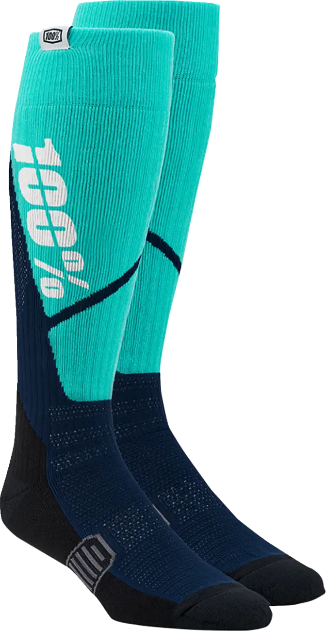 100% Torque Comfort Moto Socks Steel/Navy