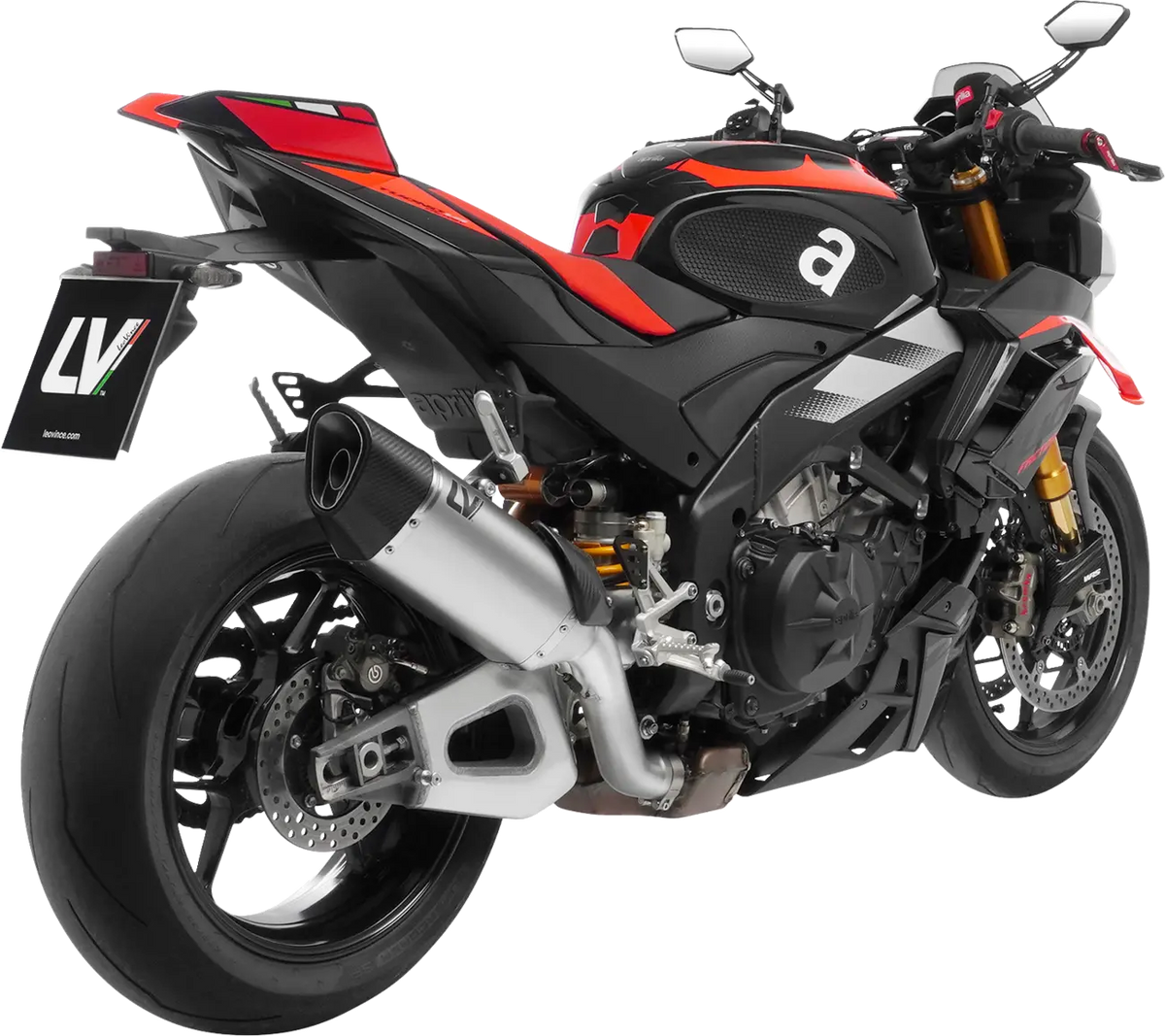 Leovince LV-14 R Black Slip-On Muffler Aprilia TUONO V4 RSV4