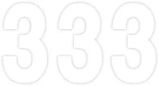 Factory Effex Pro Numbers Plate Graphic - White, 4"
