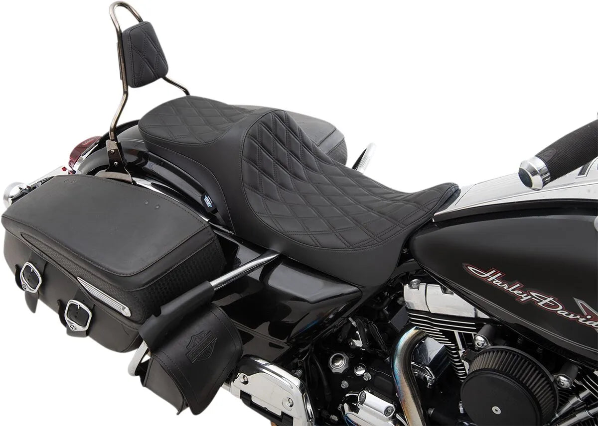 Drag Specialties Predator Iii 2-up Seat - For Harley Davidson
