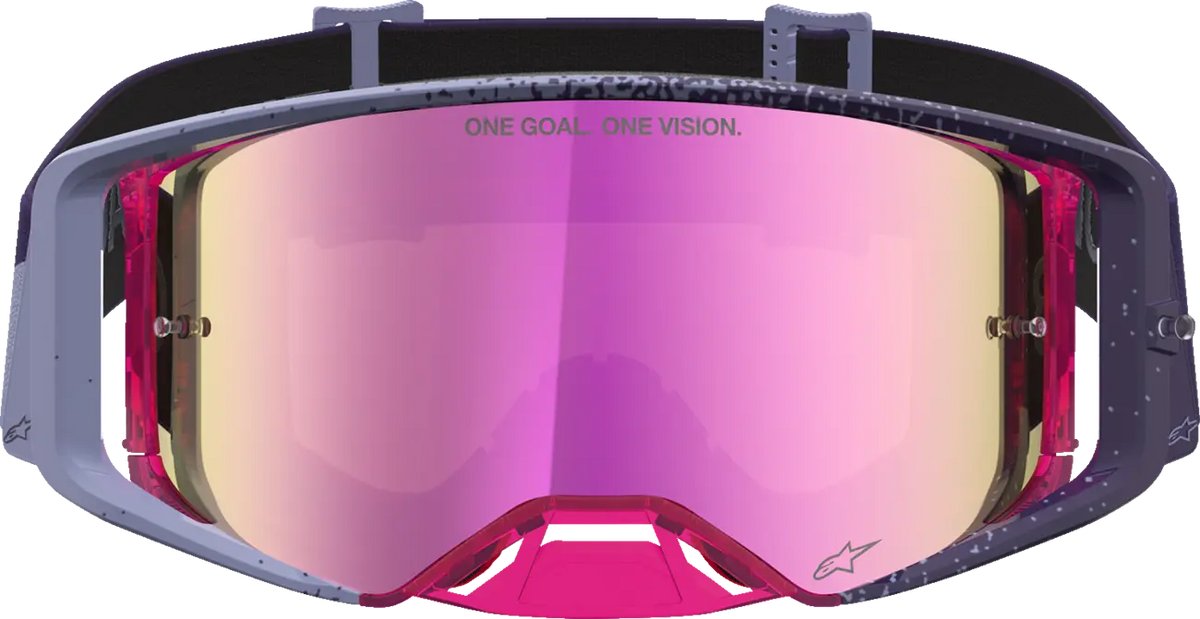 Alpinestars Supertech Hiten Goggle Purple Red Mirror-Pink