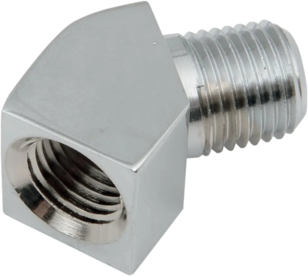 Chrome 45-Deg 1/4 NPT Breather Fitting for HD Electra Glide