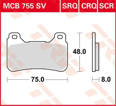 Trw Sv Series Spiekane Klocki Hamulcowe Do Przedniego Hamulca - Przód