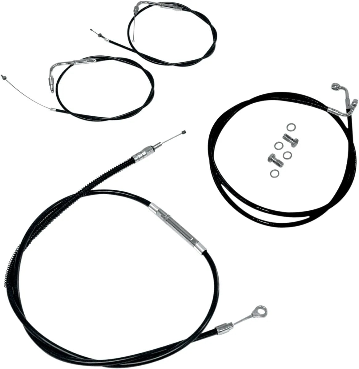 LA CHOPPERS Black Vinyl Cable/Brake Line Kit for 18-20" Ape
