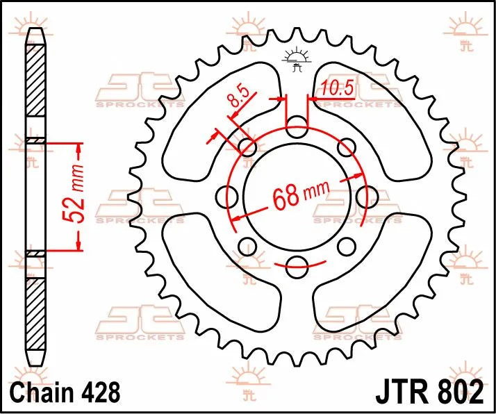 Jt Sprockets Steel Rear Sprocket 38t