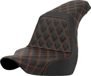 Saddlemen Lattice Stitch Step-up Seat - For Harley Davidson