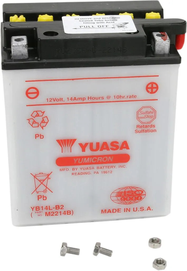 Yuasa YB14L-B2 HD Dry Battery for Suzuki Honda Arctic CAT
