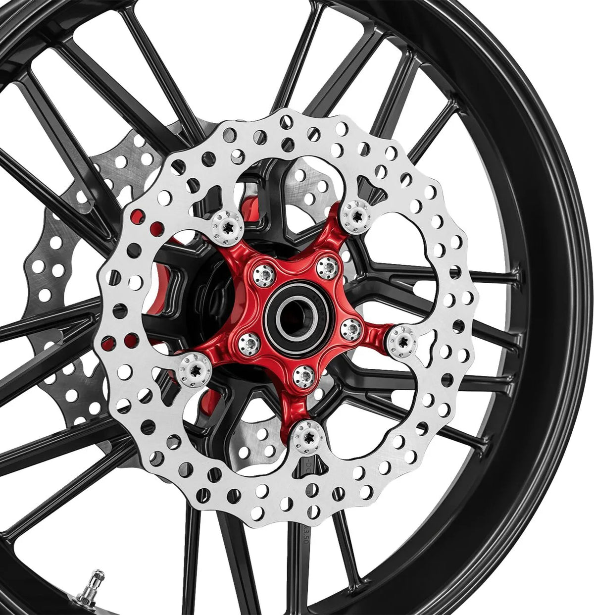 Tarcza hamulcowa Arlen Ness Spider - 300mm - Pływająca - Czerwona - 300-069
