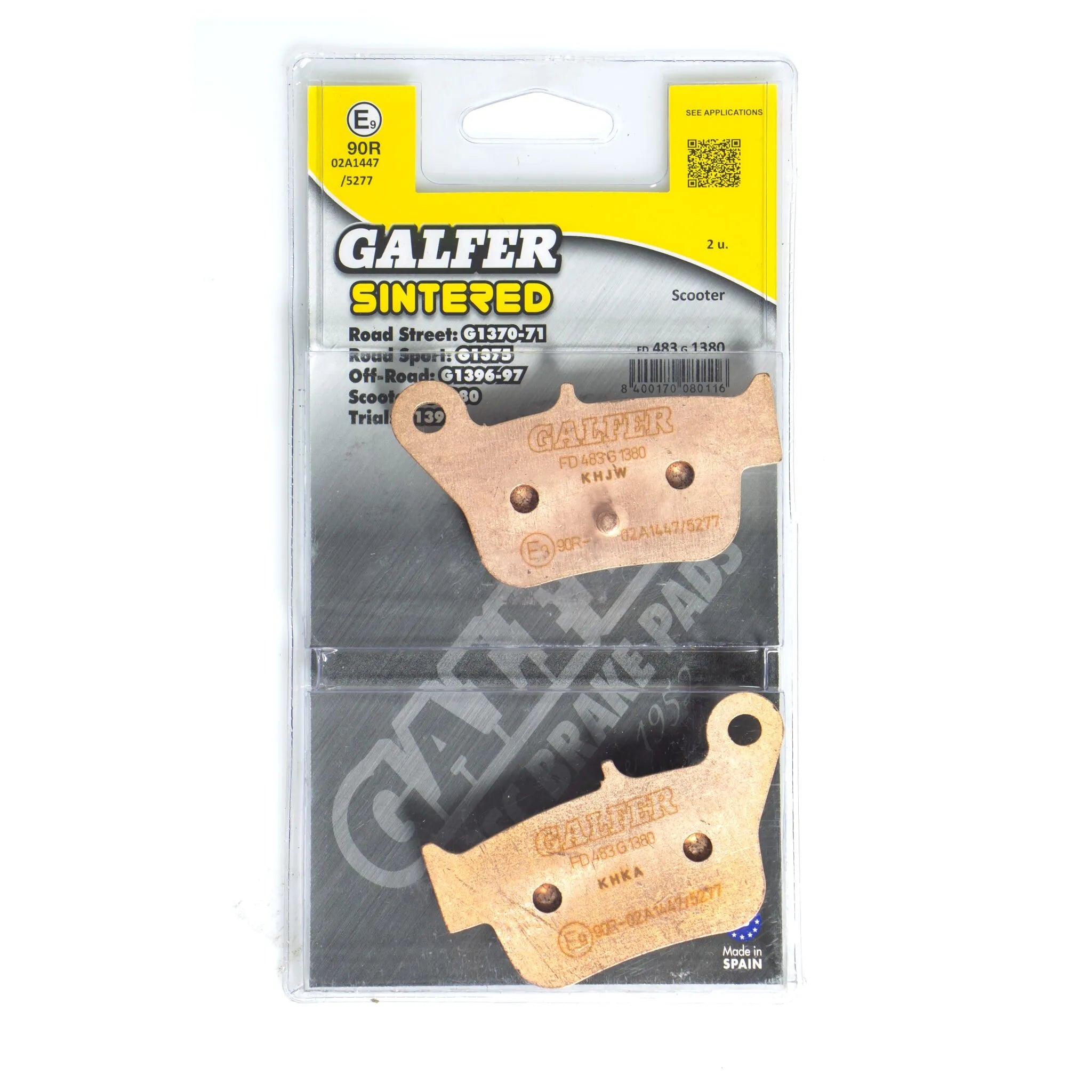 Galfer Hh Sintered Brake Pads For Motorcycles - Rear