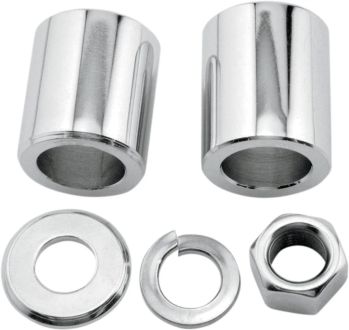 Colony Front Axle Spacer Nut Kit Chrome for Harley Davidson