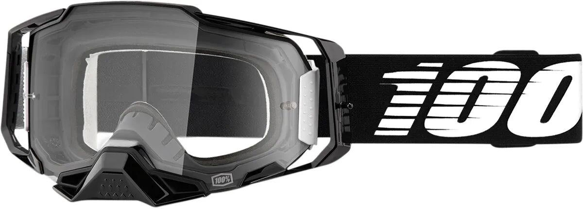 100% Armega Goggle Black Clear