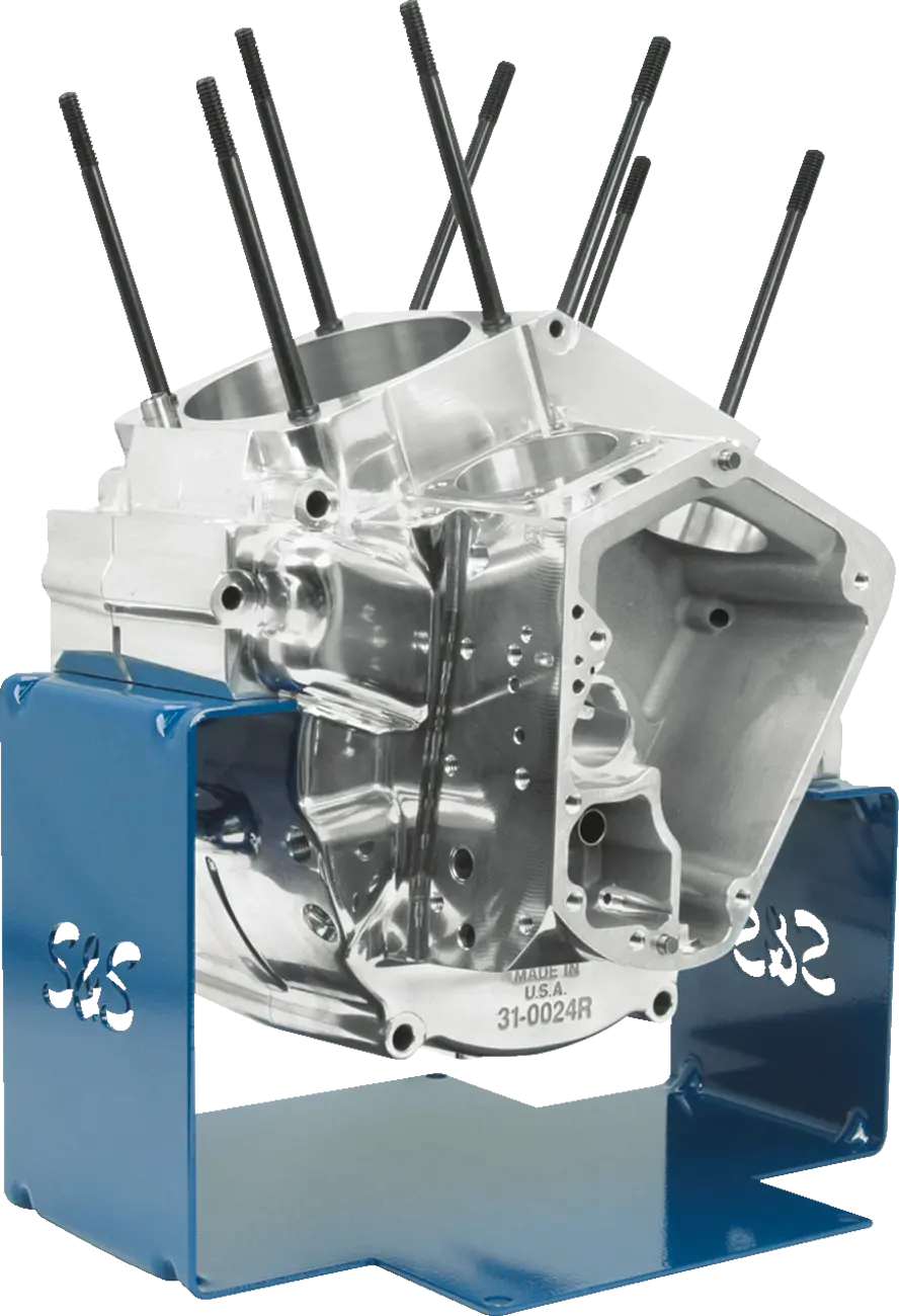 S&S Cycle 36-99BT Engine Stand Blue Powder-Coated for Evo Big