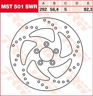 Trw Round Fixed Brake Rotor For Motorcycles - Rear