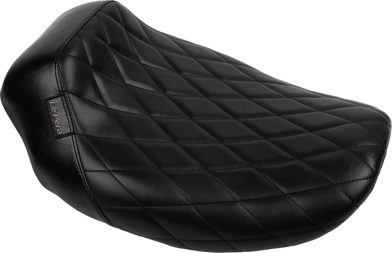 Le Pera Bare Bones Solo Seat - Diamond Stitch - For Harley Davidson