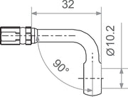 Trw Banjo Varioflex Fitting Z Wygięciem 90°