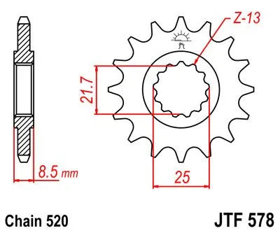 Jt Sprockets Front Sprocket 520 17t