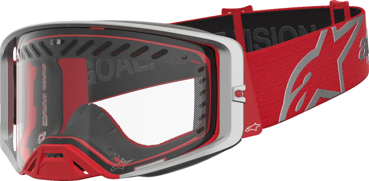 Alpinestars Supertech Dura Air Fluid Goggle Red/Silver/Clear