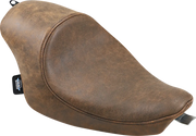 Drag Specialties 3/4 Solo Seat - Brown Vinyl - For Harley Davidson