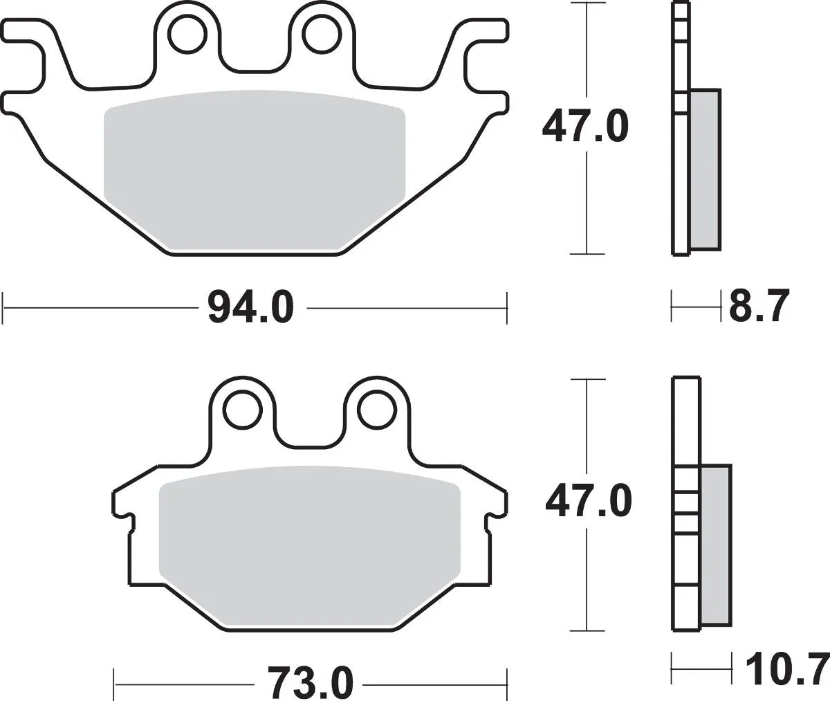 Sbs Si Offroad Sintered Brake Pads - High Performance - Front & Rear