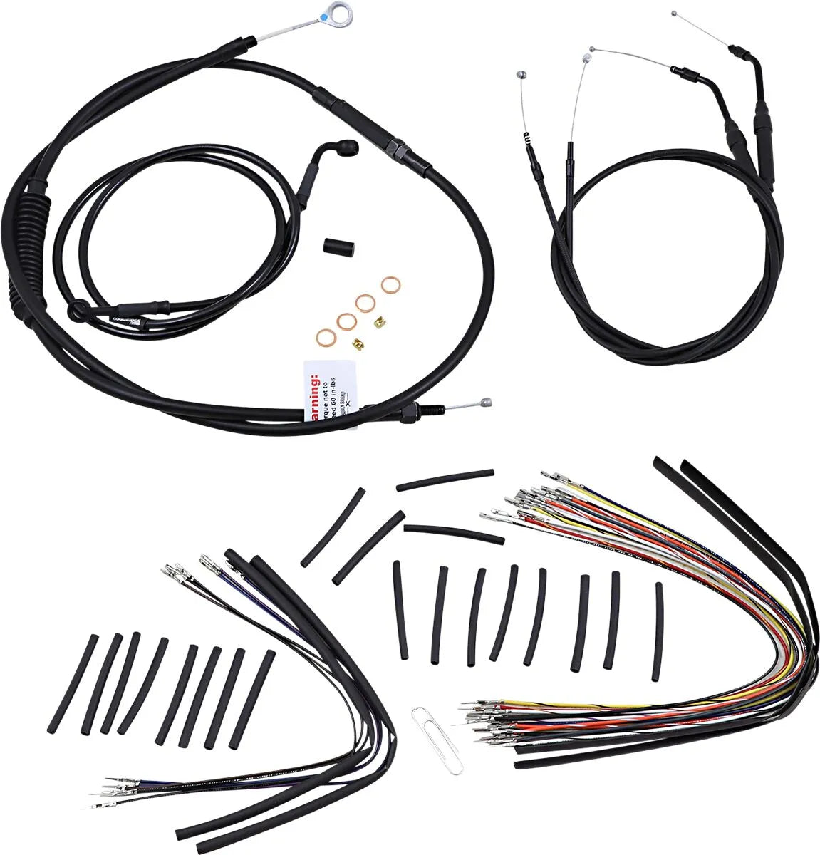 Burly Brand 12" T-Bar Cable Kit for Harley Sportster XL 07-13