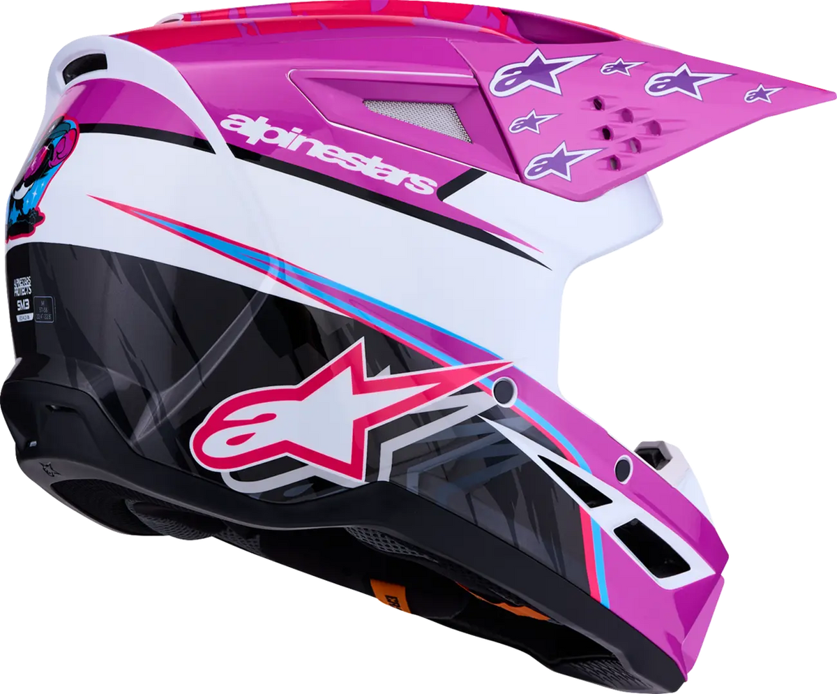 Alpinestars SM3 Falcon Helmet Purple/White/Pink