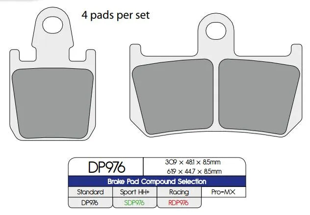 Standardowe Spiekane Metalowe Klocki Hamulcowe Dp Brakes - Przód