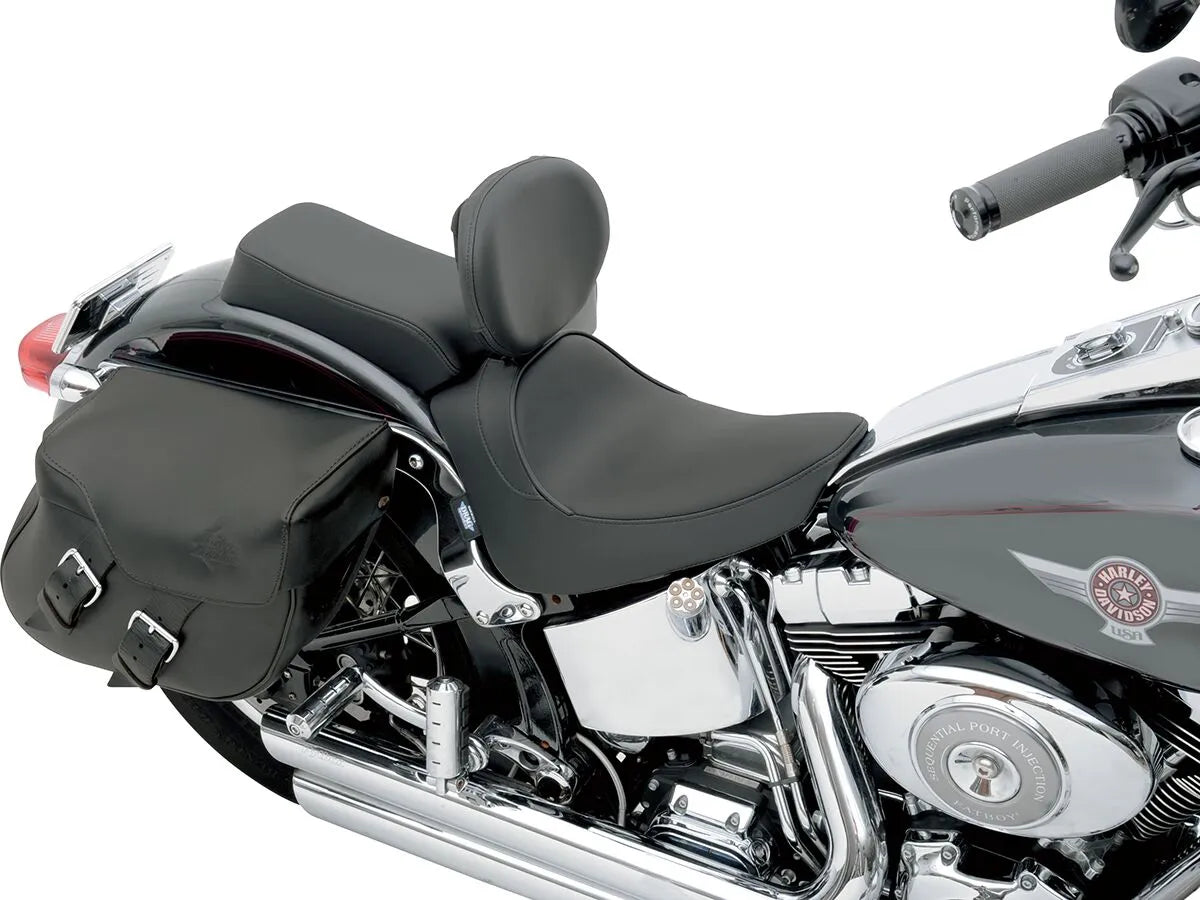Drag Specialties Solo Seat - Backrest Compatible - For Harley Davidson