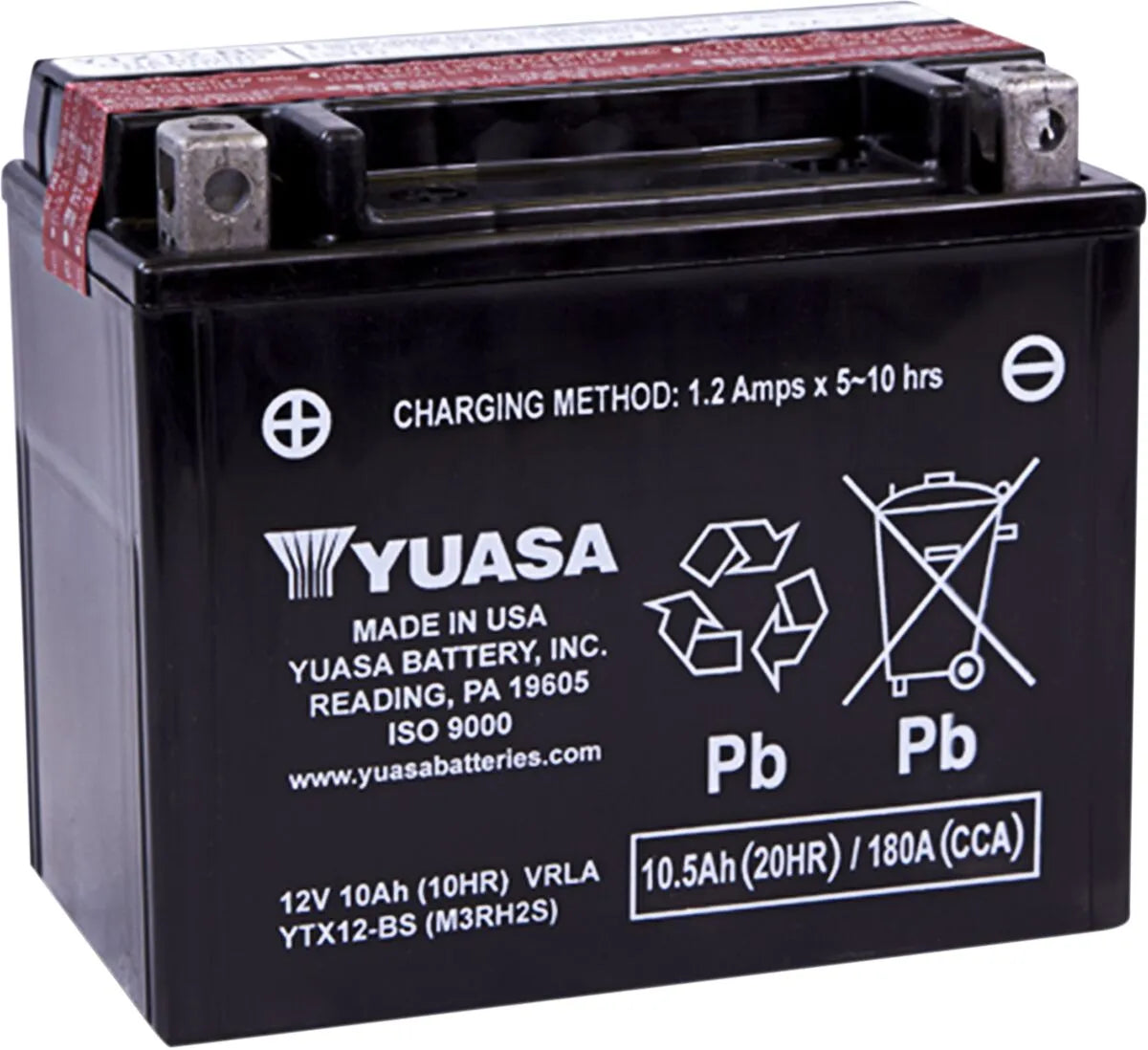 Yuasa YTX12-BS AGM Maintenance-Free Battery for Suzuki Honda