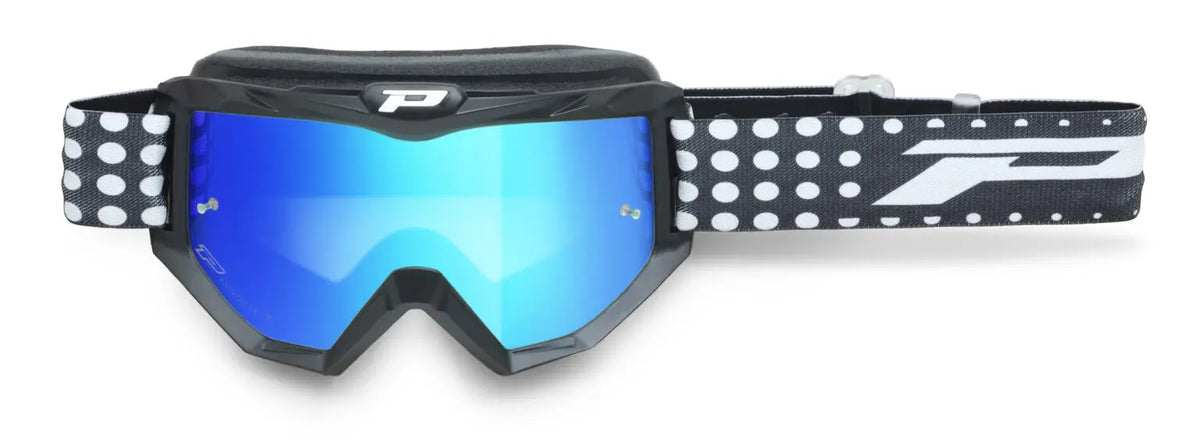 Pro Grip 3201FL Atzaki MX Goggles Black Matt Mirror Blue