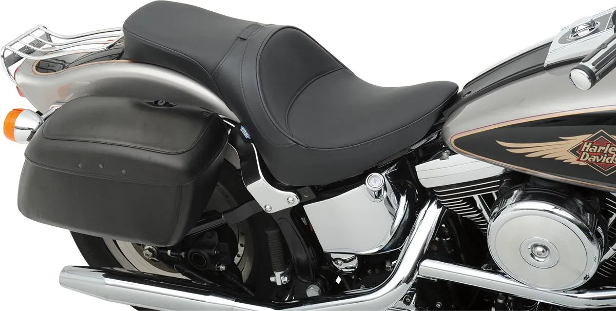 Drag Specialties Solo Leather Seat - For Harley Davidson