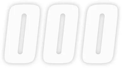Factory Effex Number Stickers White 7" (3-pack)