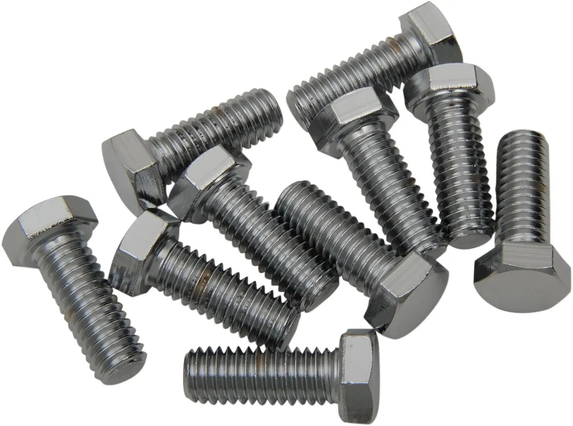Drag Specialties Hex-Head Bolts 3/8"-16 x 3/4" Chrome
