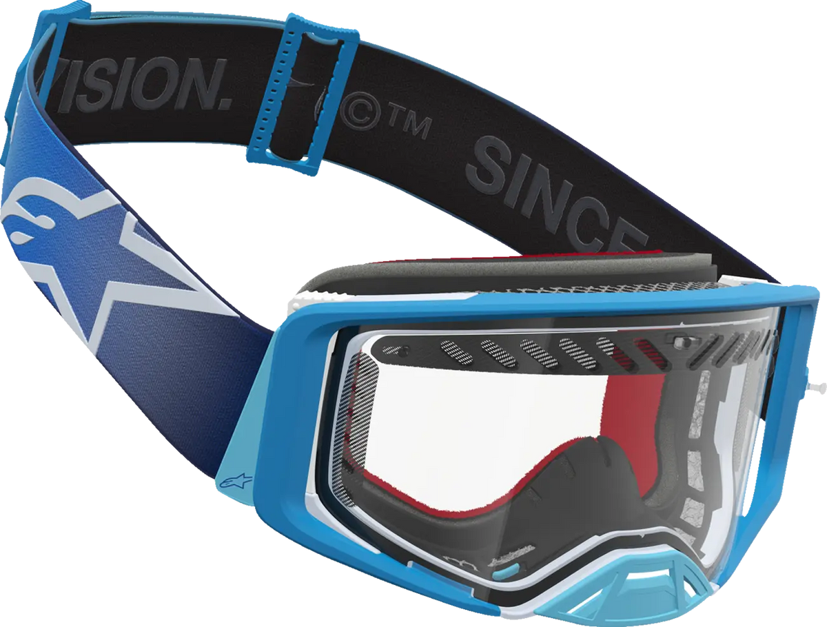 Alpinestars Supertech Dura Air Fluid Goggles Blue Fade/Sil/Clr