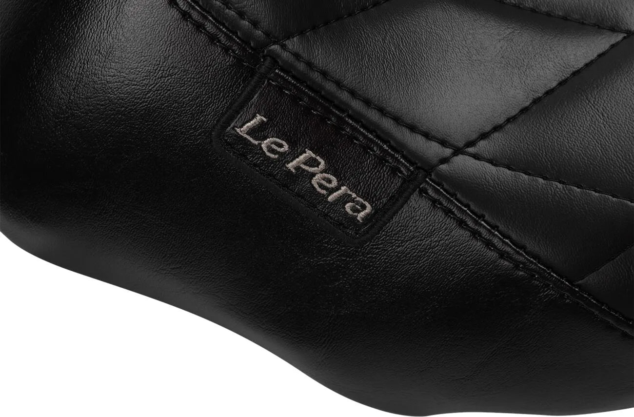 Le Pera Bare Bones Solo Seat - Diamond Stitch - For Harley Davidson
