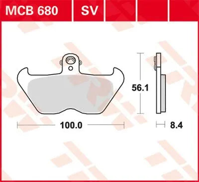 Trw Sv Series Spiekane klocki hamulcowe (przód) - przód