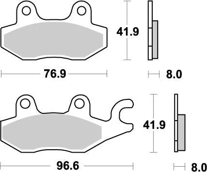 Moto-master Nitro Atv Brake Pads Sintered Metal - Front & Rear