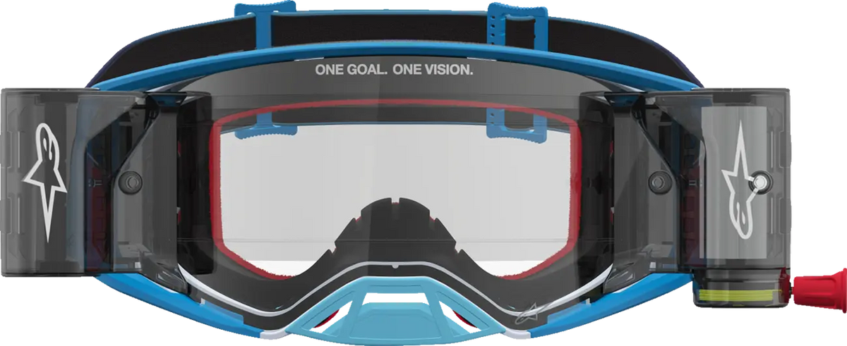 Alpinestars Supertech Firma Roll-Off Goggles Blue/Silver/Clear