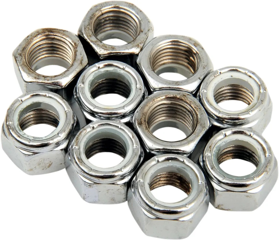 Drag Specialties Insert Nut 7/16-20 Chrome Nylon