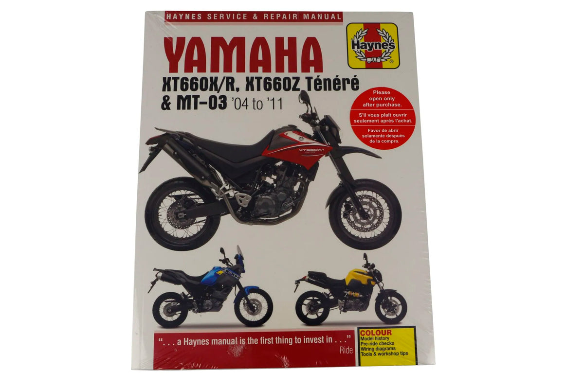 Haynes Service Manual for Yamaha XT660 MT-03 2004-Later